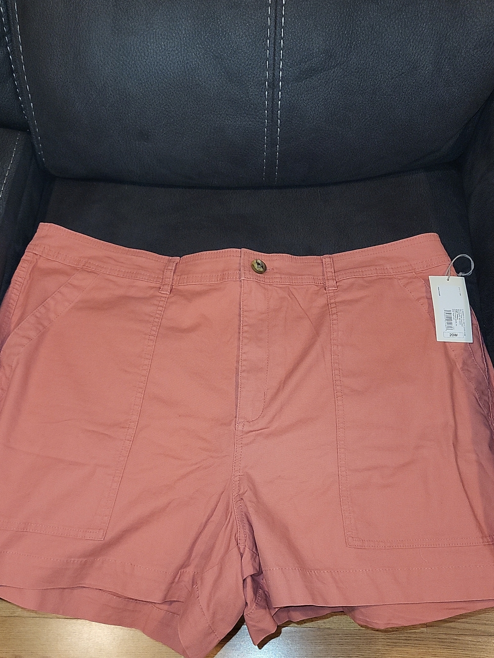 a new day WoMen's Flat Front Shorts in Coral